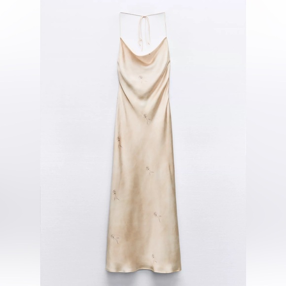 Zara Dresses & Skirts - Zara SATIN EFFECT PRINT DRESS